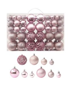 Set Palline di Natale 100 pz Rosa