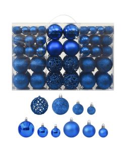 Set Palline di Natale 100 pz Blu