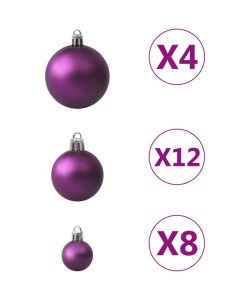 Set Palline di Natale 100 pz Viola