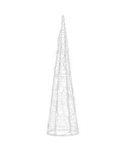 Piramide Decorativa Cono di Luce LED Acrilico Bianco Caldo 60cm