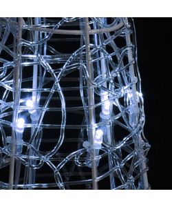 Piramide Decorativa Cono di Luce LED Acrilico Bianco Freddo 120cm