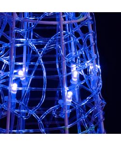 Piramide Decorativa Cono di Luce LED Acrilico Blu 120 cm