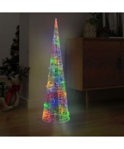 Piramide Decorativa Cono di Luce LED Acrilico Colorata 120 cm