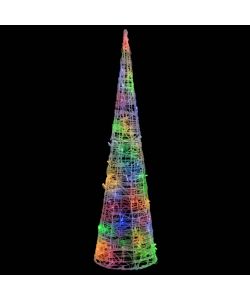 Piramide Decorativa Cono di Luce LED Acrilico Colorata 120 cm