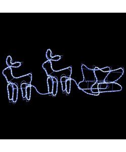 Renne e Slitta Decorazione Natalizia per Esterni 576 LED