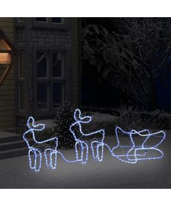 Renne e Slitta Decorazione Natalizia per Esterni 576 LED