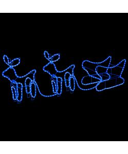 Renne e Slitta Decorazione Natalizia per Esterni 576 LED