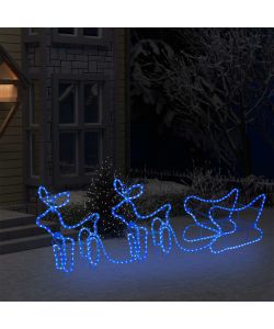 Renne e Slitta Decorazione Natalizia per Esterni 576 LED