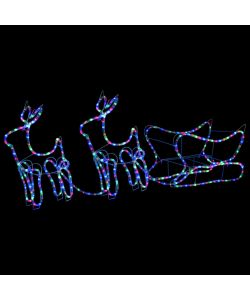Renne e Slitta Decorazione Natalizia per Esterni 576 LED