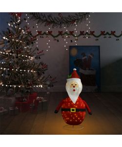 Statua di Babbo Natale a LED in Tessuto Pregiato 60 cm