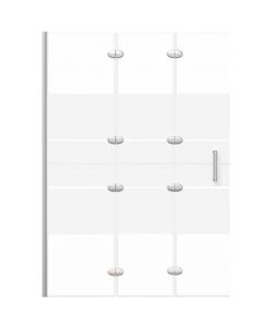 Pannello Doccia Pieghevole in ESG 100x140 cm Bianco