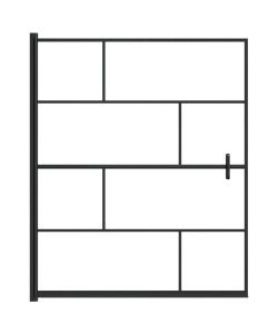 Pannello per Box Doccia in ESG 116x140 cm Nero