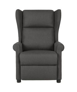 Poltrona Relax Massaggiante Reclinabile - Tessuto Grigio Scuro, 6 Punti Massaggio, USB