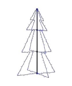 Albero di Natale a Cono 160 LED per Interni Esterni 78x120 cm
