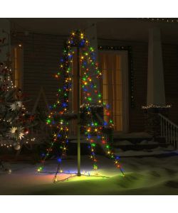 Albero di Natale a Cono 160 LED per Interni Esterni 78x120 cm