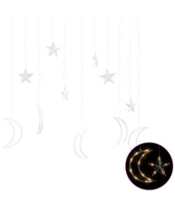 Luci Fatate Stella e Luna con Telecomando 138 LED Bianco Caldo