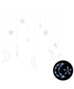 Lucine Stella e Luna con Telecomando 138 LED Bianco Freddo