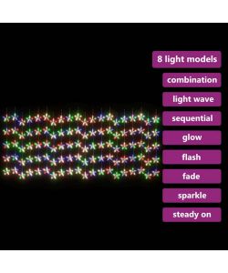 Stella di Luci Fatate a LED 500 LED Multicolore 8 Funzioni