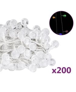 Filo di Luci Sferiche 20m 200 LED Colorate 8 Funzioni