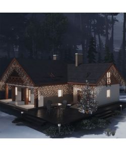 Luci a Ghiaccioli a LED 10 m 400 LED Bianco Caldo 8 Funzioni