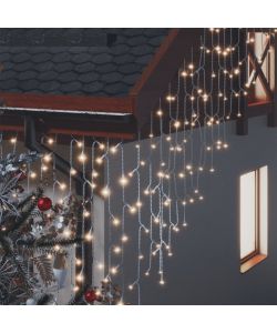 Luci a Ghiaccioli a LED 10 m 400 LED Bianco Caldo 8 Funzioni