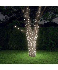 Luci Solari Fatate 2 pz 2x200 LED Bianco Freddo Interni Esterni