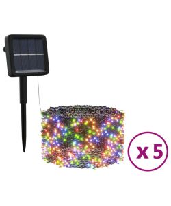 Luci Solari 5 pz 5x200 LED Colorate Interni Esterni