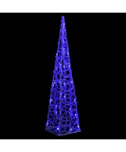 Cono di Luce LED Decorativo Acrilico Blu 60 cm