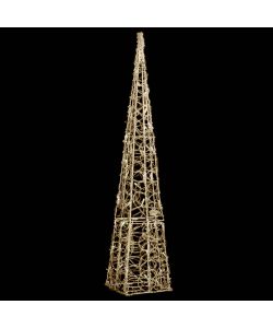 Cono di Luce LED Decorativo Acrilico Bianco Caldo 90 cm