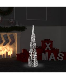 Cono di Luce LED Acrilico Decorativo Bianco Freddo 90 cm