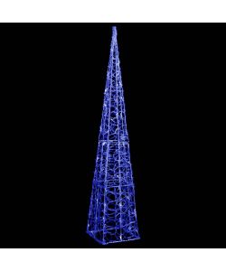 Cono di Luce LED Decorativo Acrilico Blu 120 cm