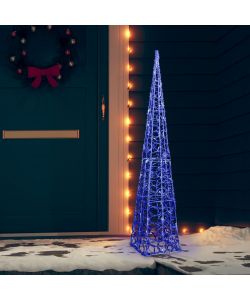 Cono di Luce LED Decorativo Acrilico Blu 120 cm