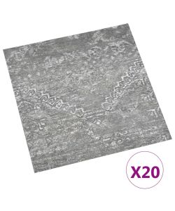 Listoni Pavimenti Autoadesivi 20 pz PVC 1,86 mq Grigio Cemento 330122