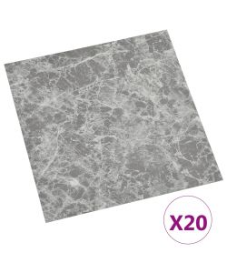 Listoni Pavimenti Autoadesivi 20 pz PVC 1,86 mq Grigio Cemento 330124