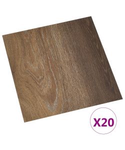 Listoni per Pavimenti Autoadesivi 20 pz in PVC 1,86 mq Marroni 330125