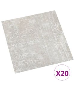 Listoni Pavimenti Adesivi 20 pz in PVC 1,86 mq Grigio Chiaro 330126