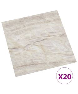 Listoni per Pavimenti Autoadesivi 20 pz in PVC 1,86 mq Beige 330131