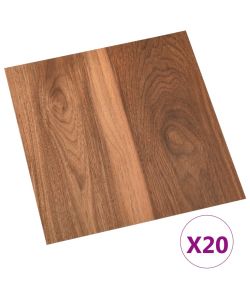 Listoni per Pavimenti Autoadesivi 20 pz in PVC 1,86 mq Marroni 330137