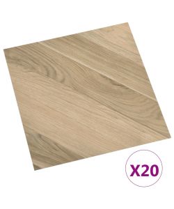 Listoni Pavimenti Adesivi 20 pz in PVC 1,86mq Marroni a Strisce