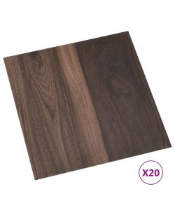 Listoni Pavimenti Adesivi 20 pz in PVC 1,86 mq Marrone Scuro