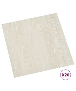 Listoni per Pavimenti Autoadesivi 20 pz in PVC 1,86 mq Crema 330144