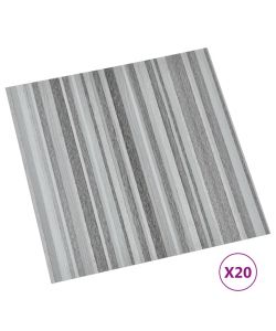 Listoni Pavimenti Adesivi 20 pz in PVC 1,86 mq Grigio Chiaro 330149