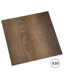 Listoni per Pavimenti Autoadesivi 20 pz in PVC 1,86 mq Marroni 330150