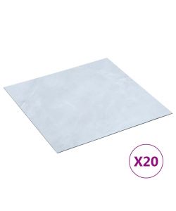 Listoni Pavimenti Adesivi 20 pz in PVC 1,86 mq Marmo Bianco 330159