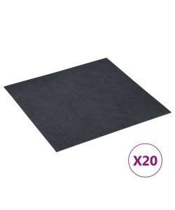 Listoni Pavimenti Adesivi 20 pz in PVC 1,86 mq Marmo Nero 330161
