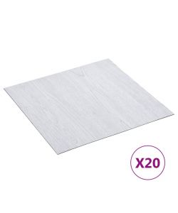 Listoni per Pavimenti Autoadesivi 20 pz in PVC 1,86 mq Bianchi