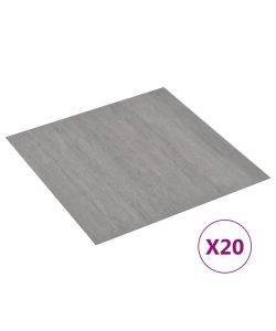 Listoni Pavimenti Adesivi 20 pz in PVC 1,86 mq Grigio Granito