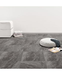 Listoni Pavimenti Adesivi 20 pz in PVC 1,86 mq Marmo Nero 330175