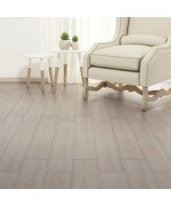 Listoni Autoadesivi in PVC 5,21 mq 2 mm Rovere Bianco Classico