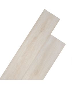 Listoni Autoadesivi in PVC 5,21 mq 2 mm Rovere Bianco Classico